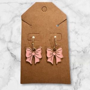 Pink Bow Earrings
